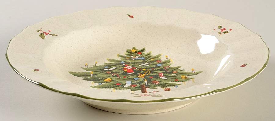 Happy Holidays Rim Soup Bowl by Mikasa-1