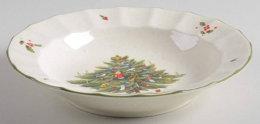 Happy Holidays Rim Cereal Bowl by Mikasa-1