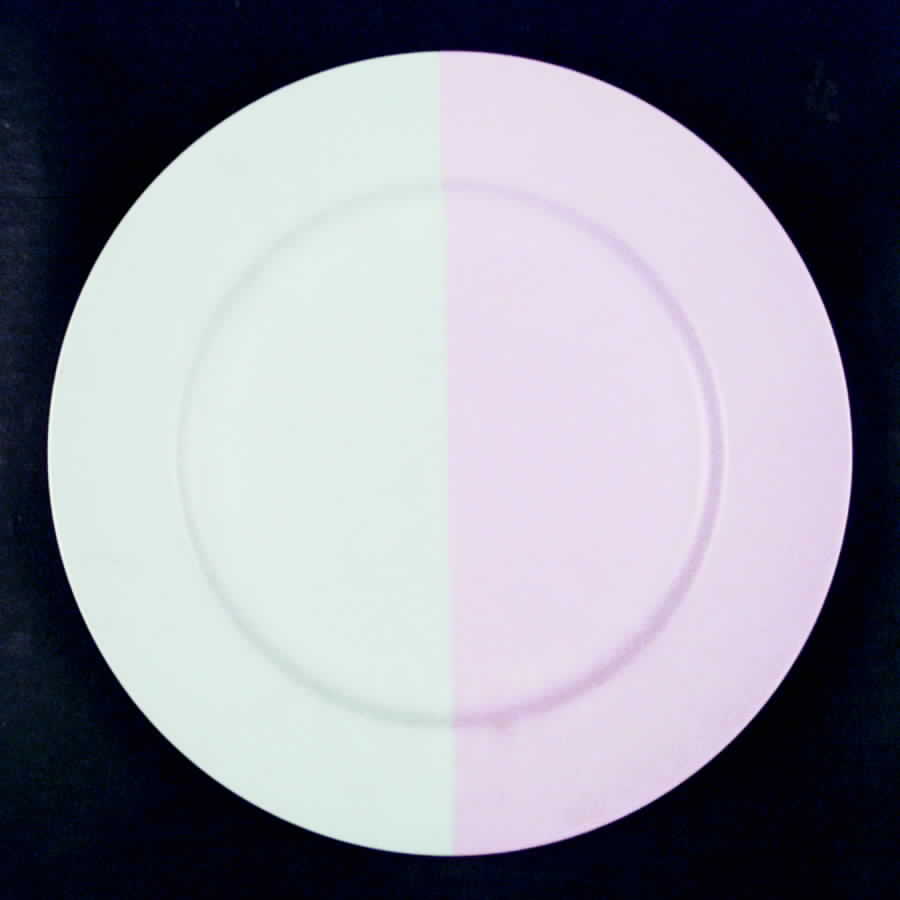 Half and Half Pink and Grey (#L5088) Dinner Plate by Mikasa-1