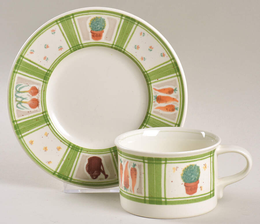 Harvest Lane Flat Cup & Saucer Set by Mikasa-1