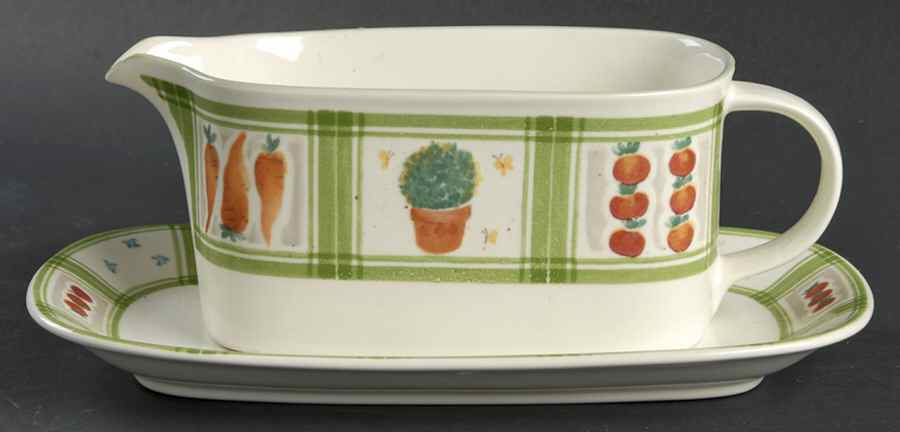 Harvest Lane Gravy Boat & Underplate (Relish/Butter) by Mikasa-1