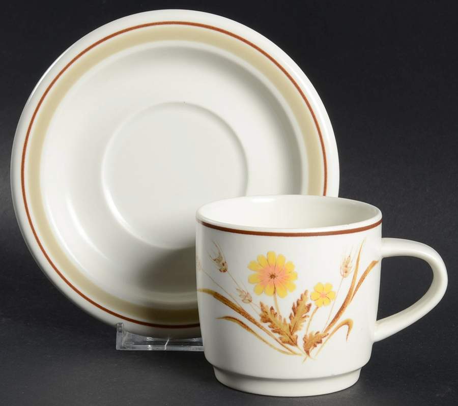Harvest Moon Flat Cup & Saucer Set by Mikasa-1