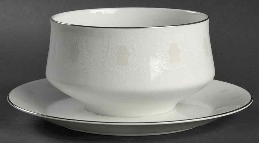 Hanover Gravy Boat with Attached Underplate by Mikasa-1