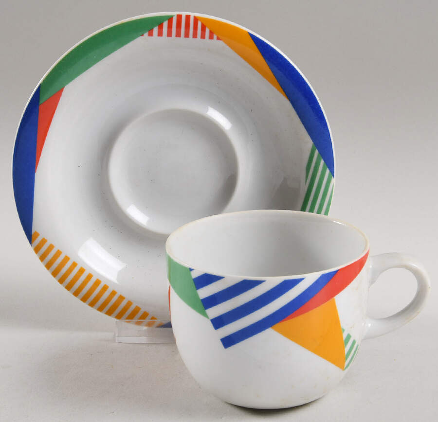 Harlequin Primary Flat Cup & Saucer Set by Mikasa-1