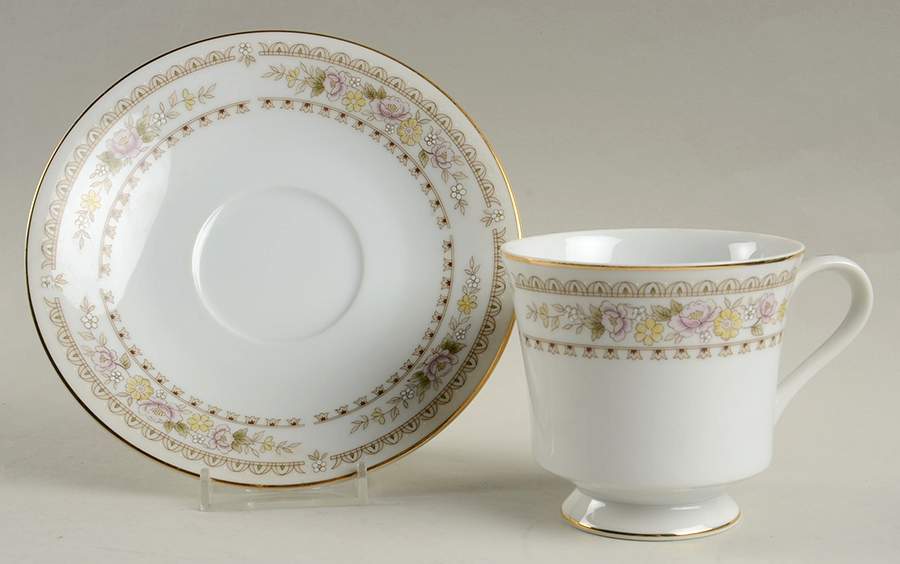 Harmony Footed Cup & Saucer Set by Mikasa-1