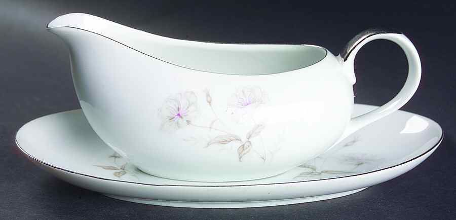 Harmony Gravy Boat & Underplate/Relish by Mikasa-1