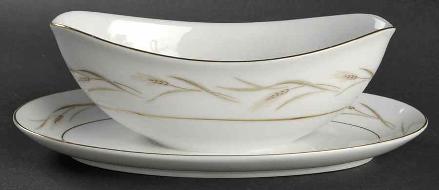 Harvest Gravy Boat with Attached Underplate by Mikasa-1