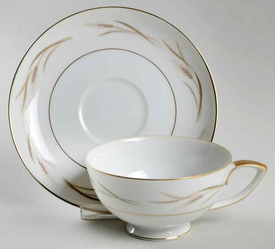Harvest Footed Cup & Saucer Set by Mikasa-1