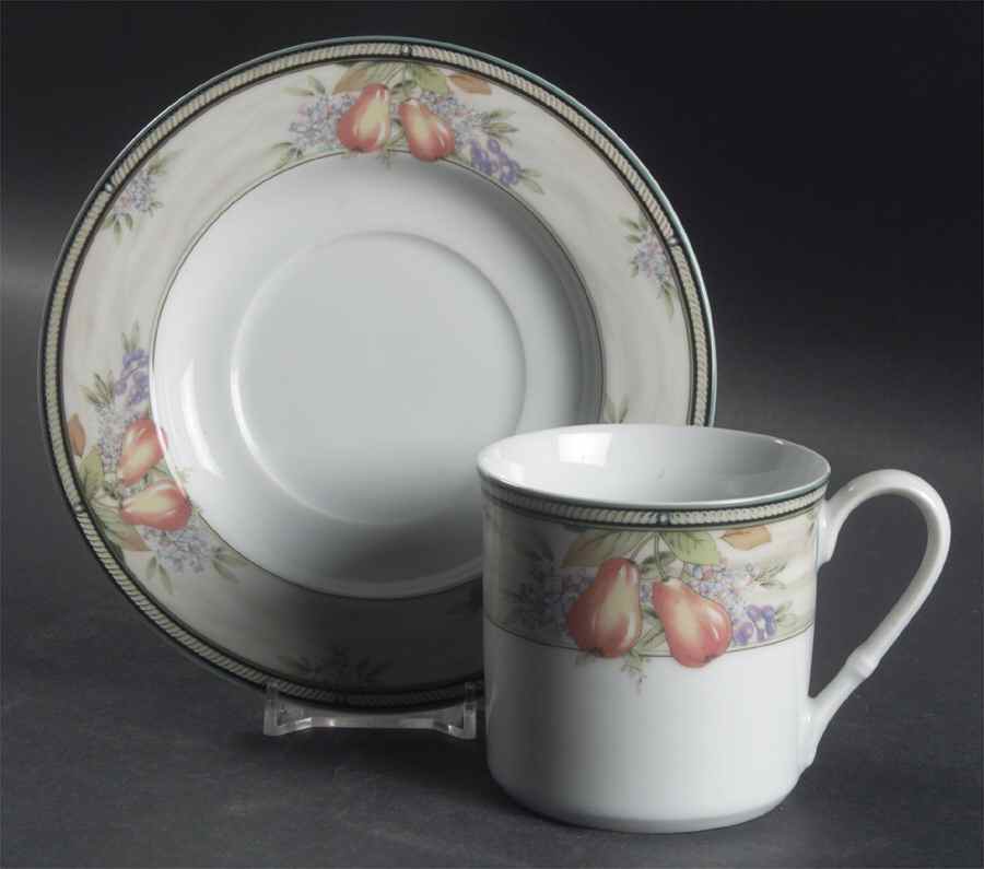 Harvestville Flat Cup & Saucer Set by Mikasa-1
