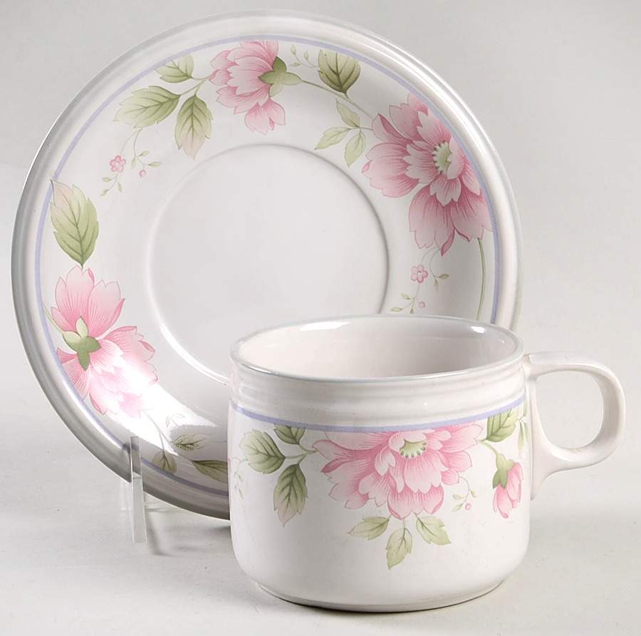 Hearts Delight Flat Cup & Saucer Set by Mikasa-1
