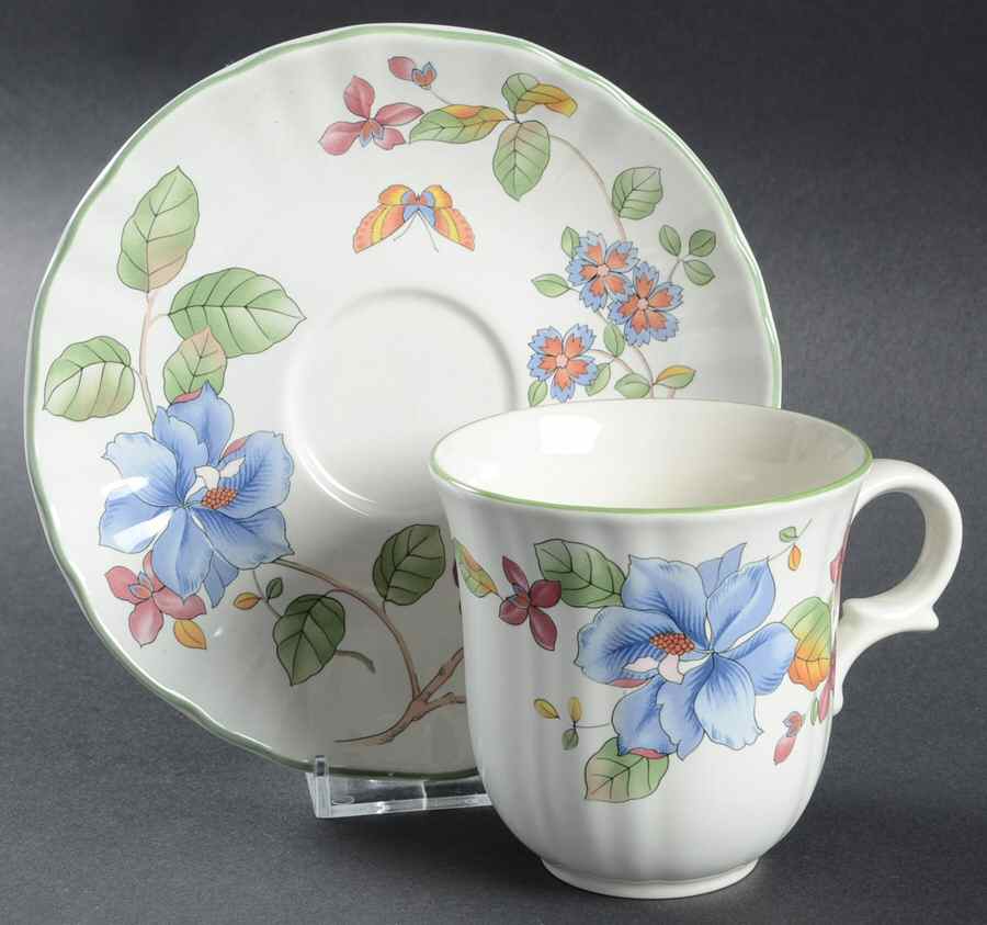 Heirloom Flat Cup & Saucer Set by Mikasa-1
