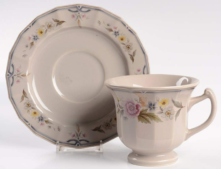 Heather Rose Footed Cup & Saucer Set by Mikasa-1