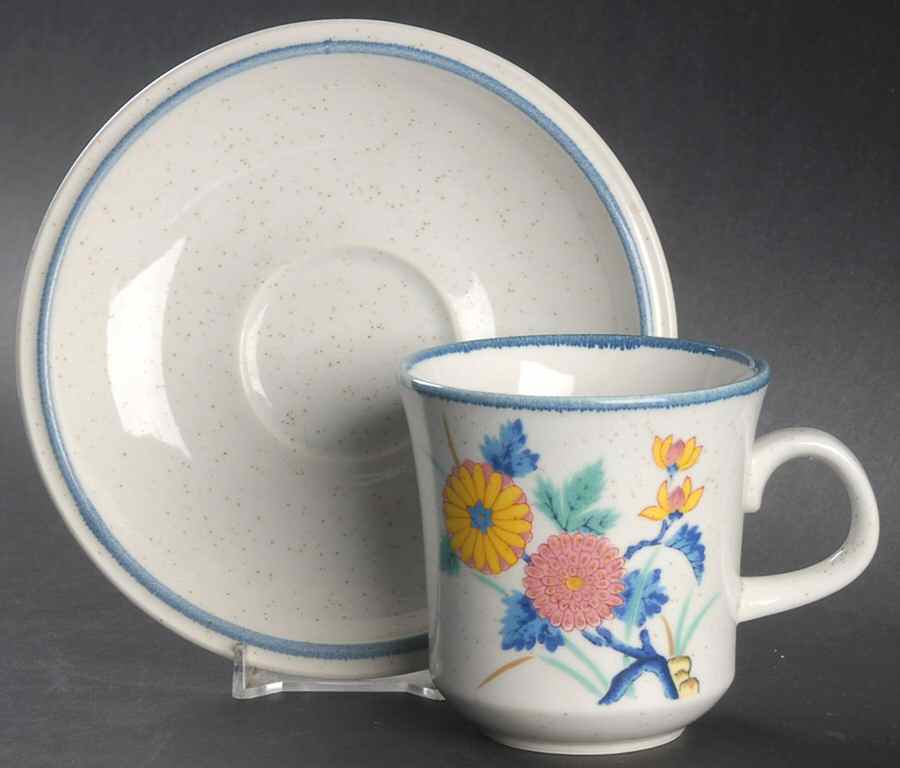 Hills of Nara Flat Cup & Saucer Set by Mikasa-1