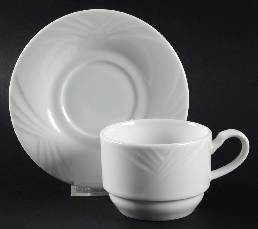 Horizon Flat Cup & Saucer Set by Mikasa-1