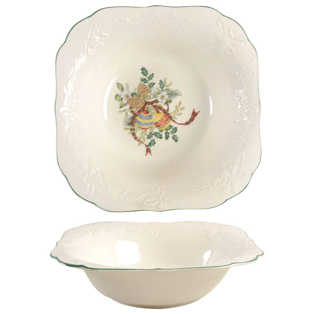 Holiday Season 9" Square Vegetable Bowl by Mikasa-1