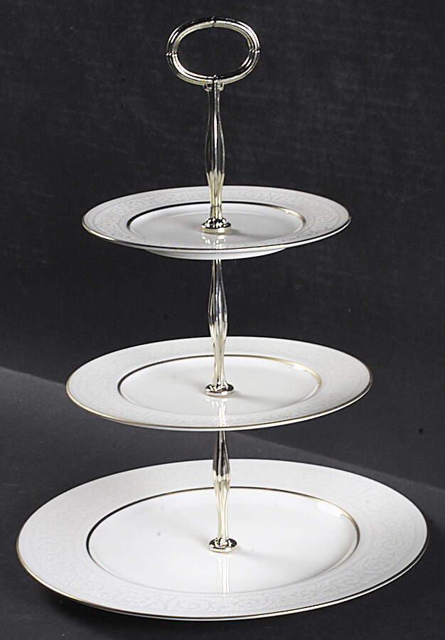 Hunter 13 7/8"-14 1/4" 3-Tiered Serving Tray(DP,SP,BB) HC by Mikasa-1