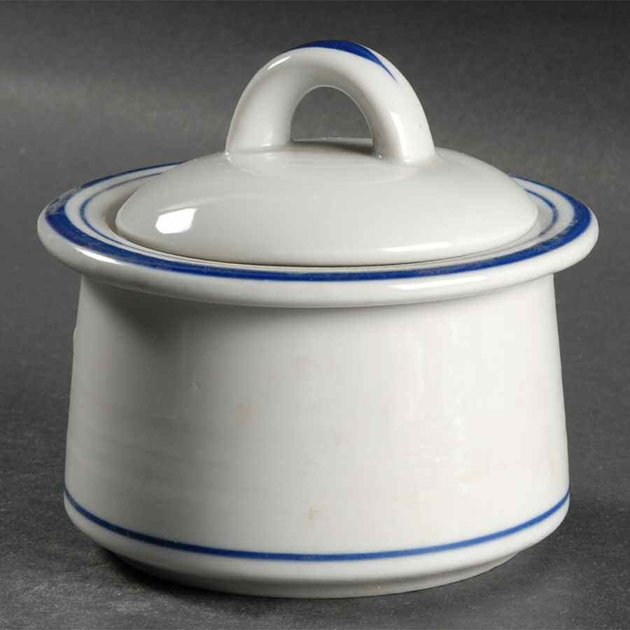 Blue Sugar Bowl & Lid by Mikasa-1