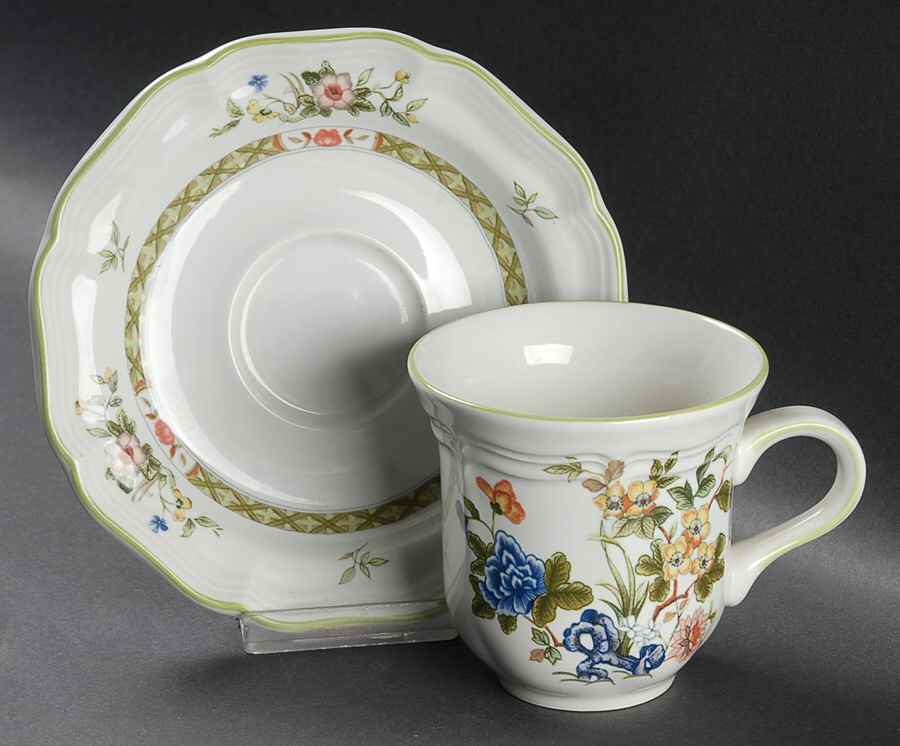 Imari Bouquet Flat Cup & Saucer Set by Mikasa-1