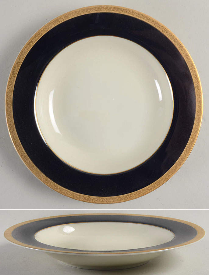 Imperial Blue Rim Soup Bowl by Mikasa-1