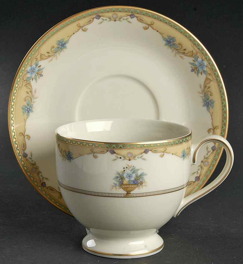 Imperial Bouquet Footed Cup & Saucer Set by Mikasa-1