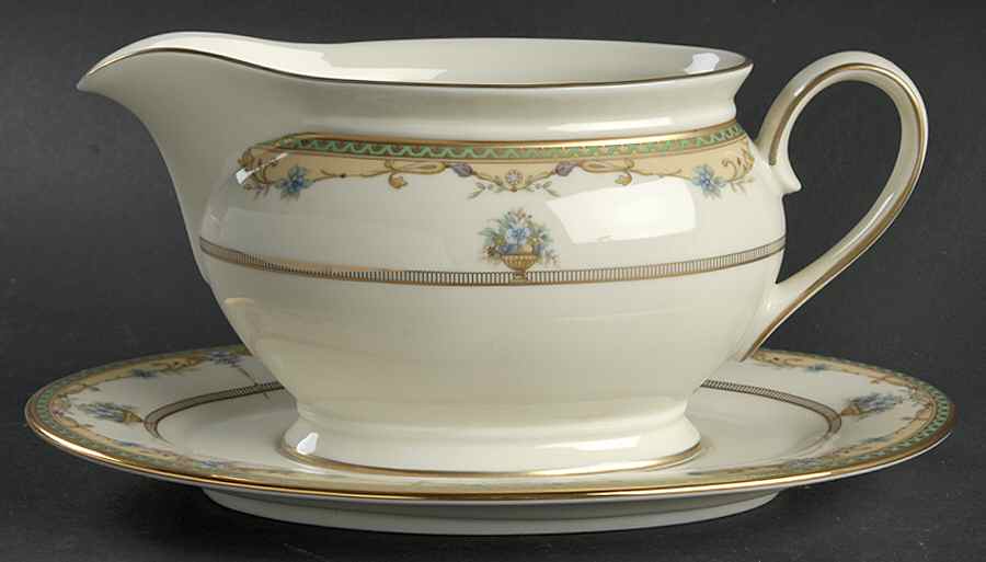 Imperial Bouquet Gravy Boat & Underplate by Mikasa-1