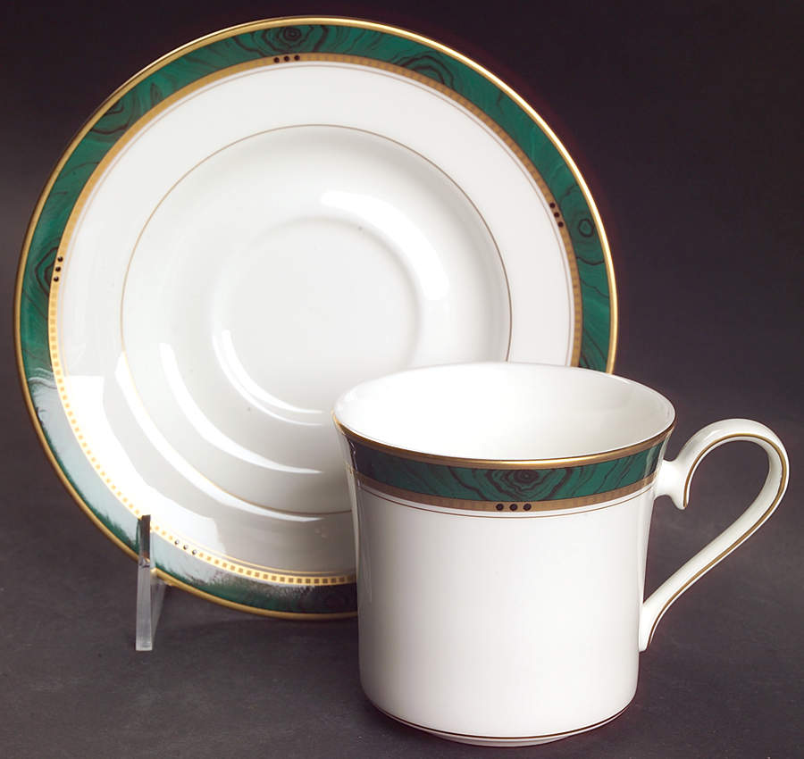 Imperial Emerald Flat Cup & Saucer Set by Mikasa-1
