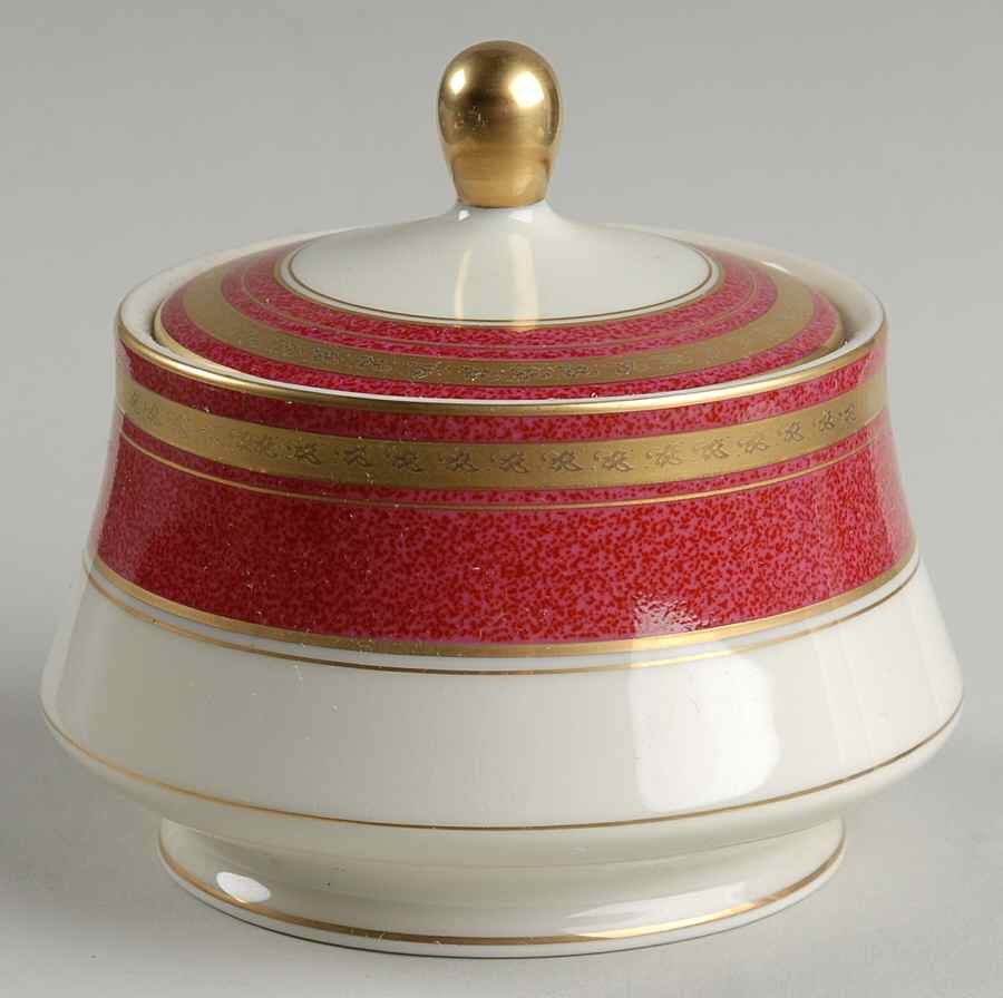 Imperial Garnet Sugar Bowl & Lid by Mikasa-1