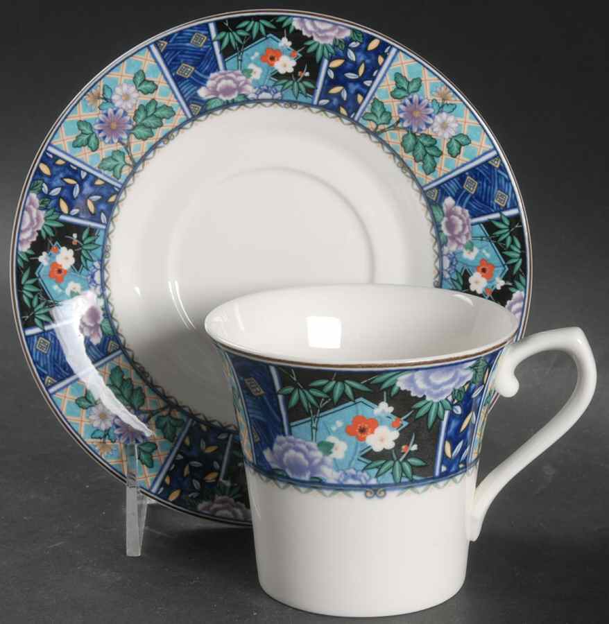 Imperial Garden Flat Cup & Saucer Set by Mikasa-1