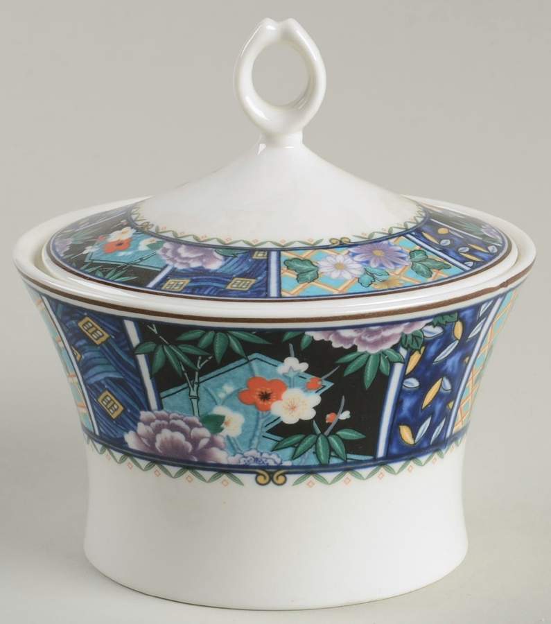 Imperial Garden Sugar Bowl & Lid by Mikasa-1