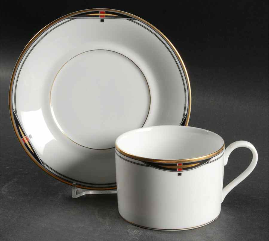 Imperial Hall Flat Cup & Saucer Set by Mikasa-1