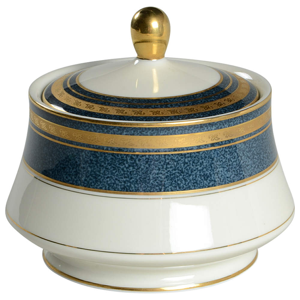 Imperial Lapis Sugar Bowl & Lid by Mikasa-1