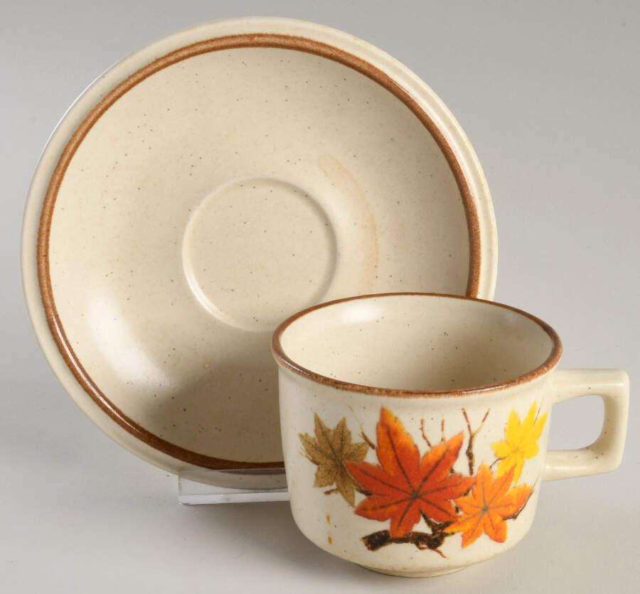 Imperial Maple Flat Cup & Saucer Set by Mikasa-1