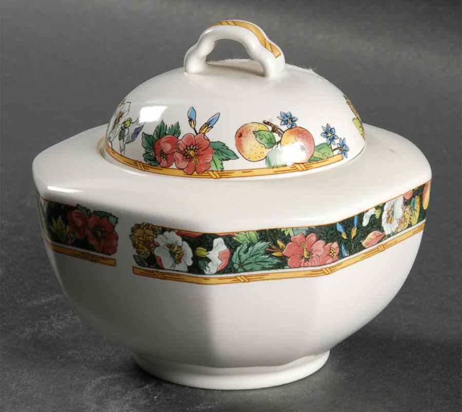 Imperial Meadow Sugar Bowl & Lid by Mikasa-1