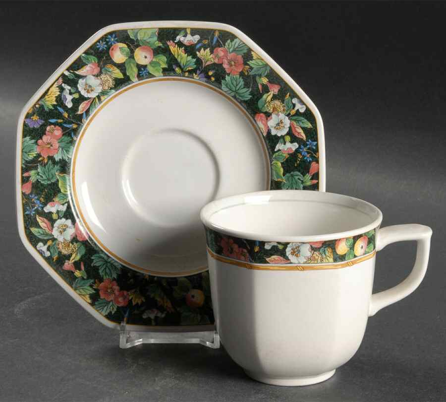 Imperial Meadow Flat Cup & Saucer Set by Mikasa-1