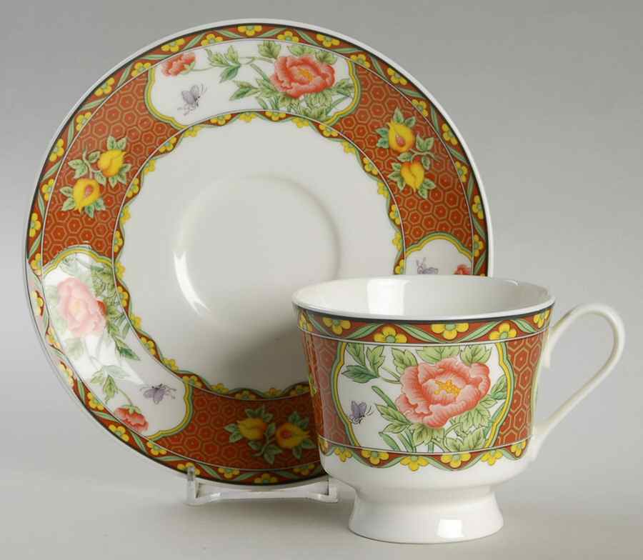 Imperial Palace Footed Cup & Saucer Set by Mikasa-1