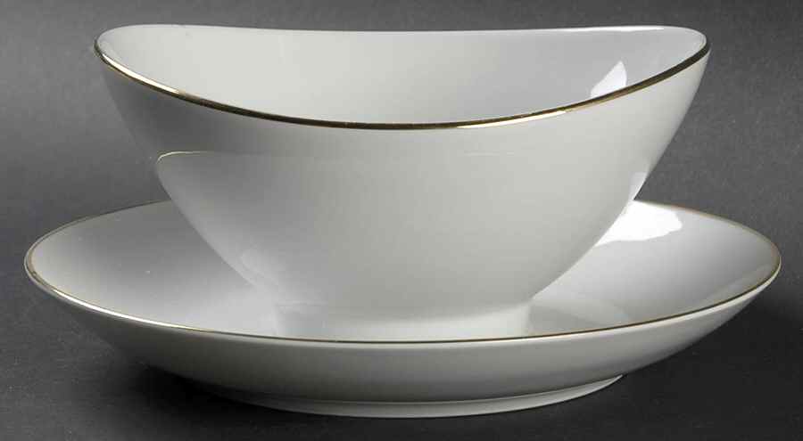 Imperial Gravy Boat with Attached Underplate by Mikasa-1
