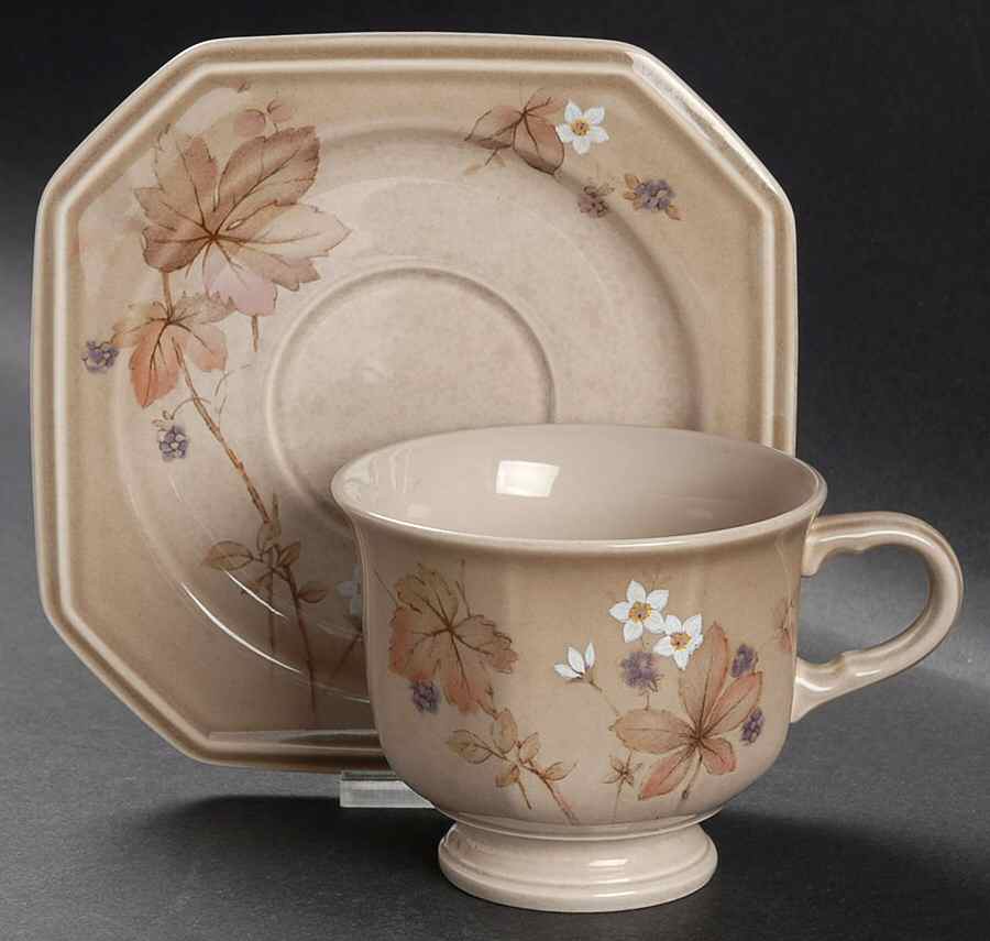 Impulse Footed Cup & Saucer Set by Mikasa-1