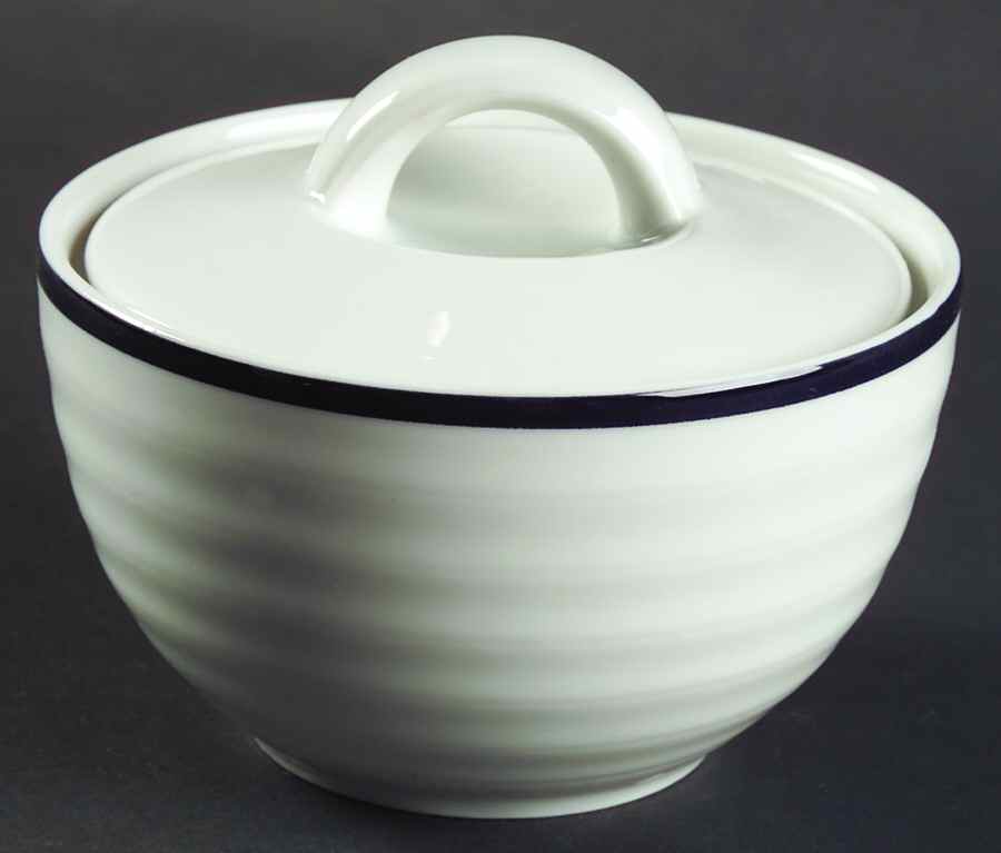 Indigo Circle Sugar Bowl & Lid by Mikasa-1