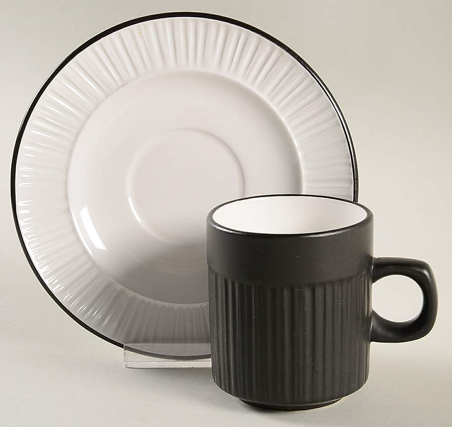 Inka Flat Cup & Saucer Set by Mikasa-1