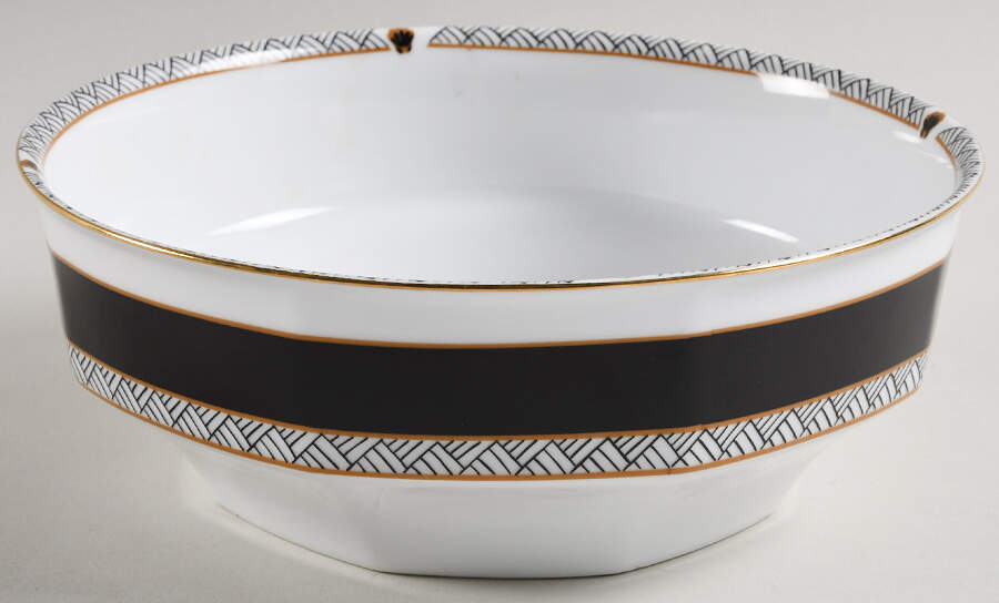 Interlude Black 8" Round Vegetable Bowl by Mikasa-1