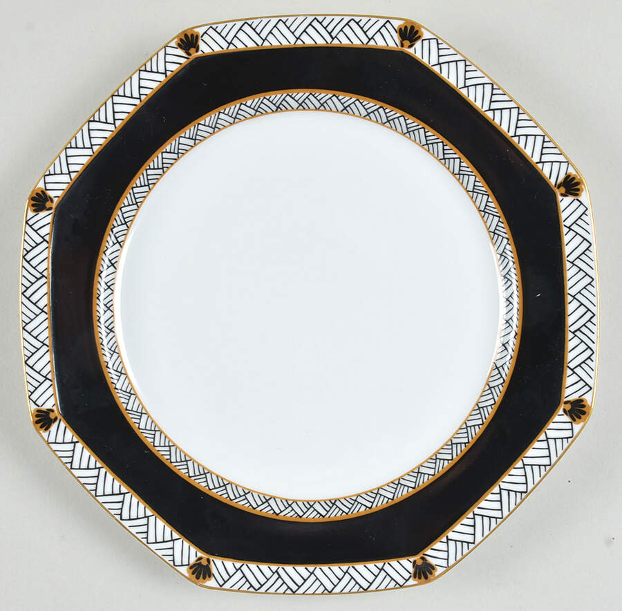 Interlude Black Salad Plate by Mikasa-1