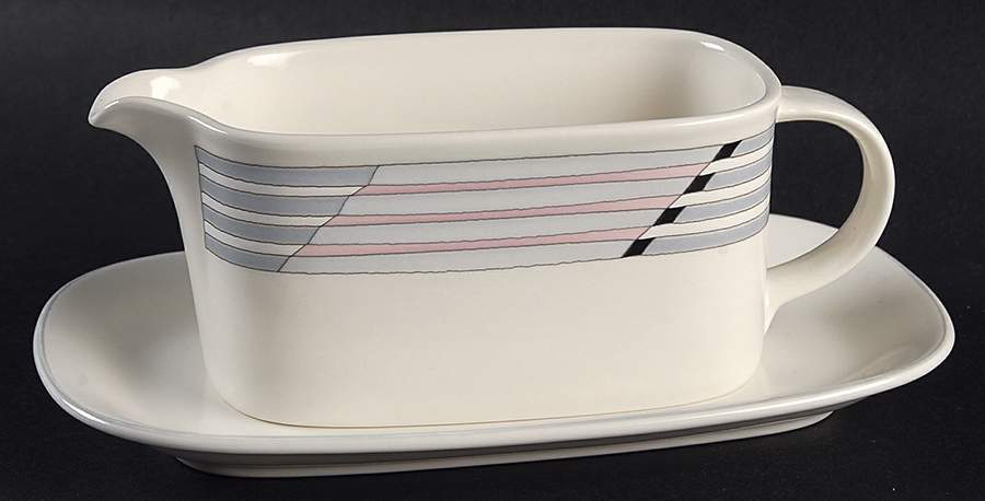 Intermezzo Gravy Boat & Underplate (Relish/Butter) by Mikasa-1