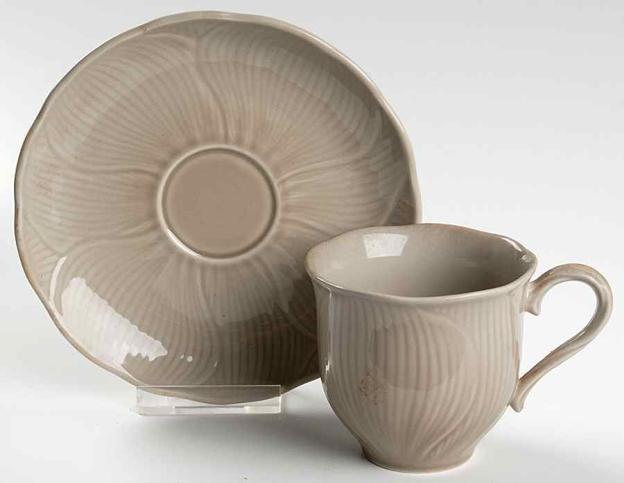 Iris Flat Cup & Saucer Set by Mikasa-1