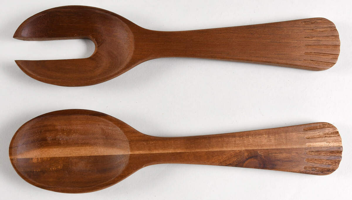 Italian Countryside (Stoneware) Wood Solid 2-Piece Salad Set by Mikasa-1