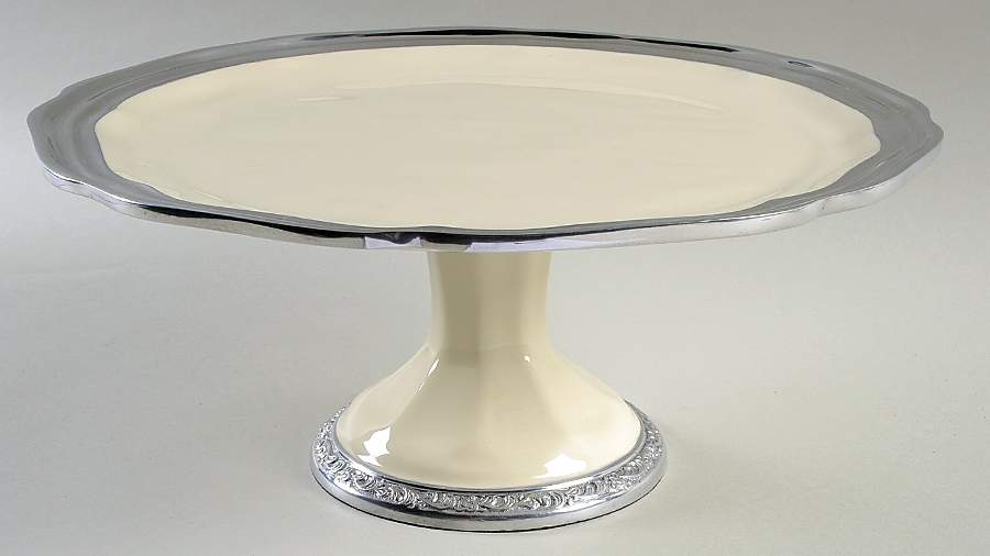 Italian Countryside (Stoneware) 12" Diameter Pedestal Cake Stand by Mikasa-1