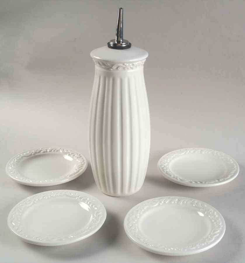 Italian Countryside (Stoneware) Oil Jar/Cruet with 4 Dipping Bowls by Mikasa-1