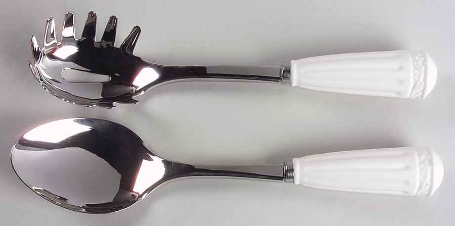 Italian Countryside (Stoneware) Pasta Serving Set (Fork and Spoon) by Mikasa-1