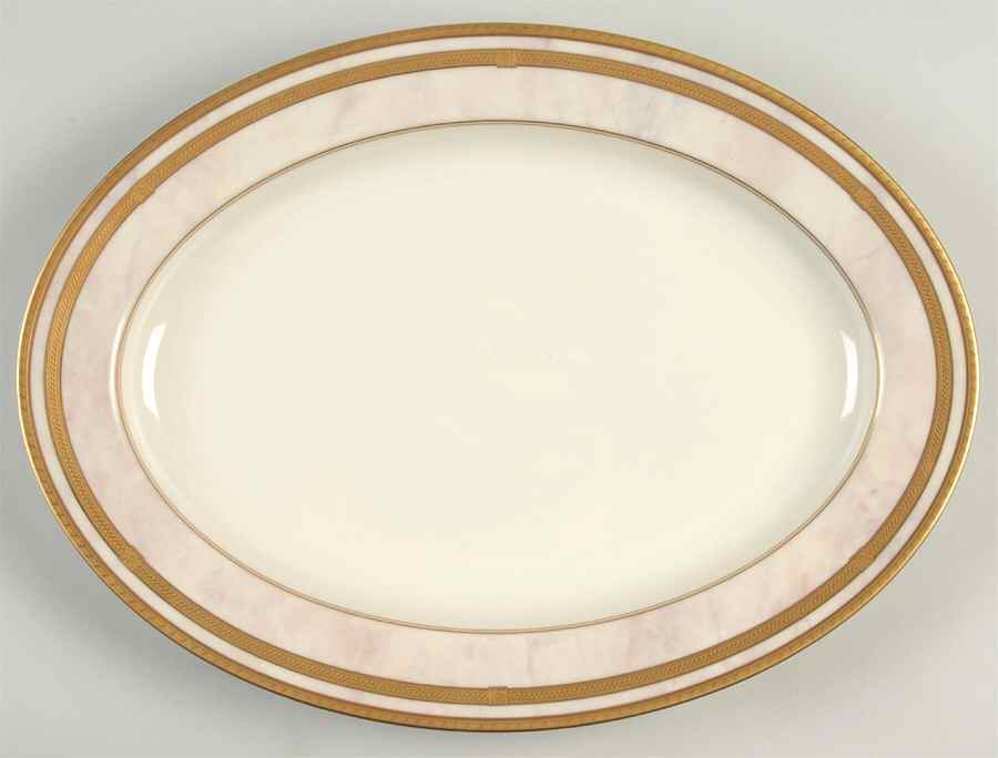 Ivory Florentine 14" Oval Serving Platter by Mikasa-1