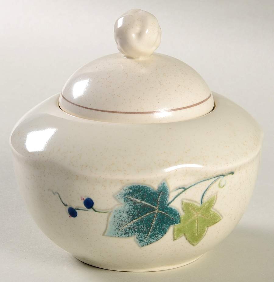 Ivy Path Sugar Bowl & Lid by Mikasa-1