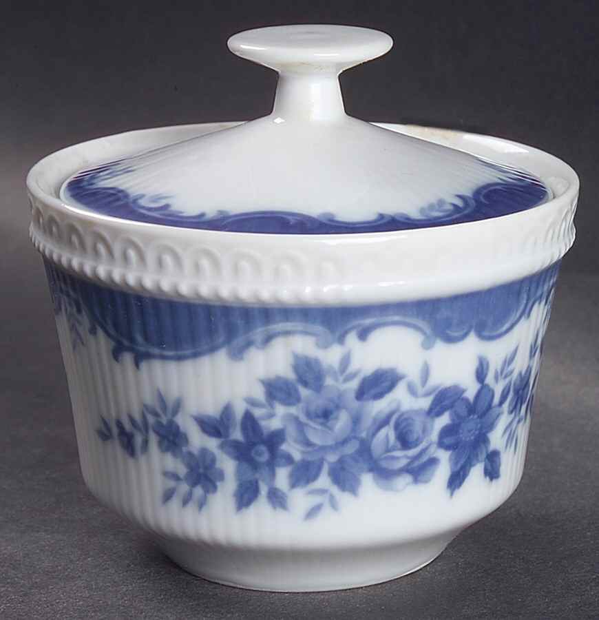 Jardin Bleu Sugar Bowl & Lid by Mikasa-1